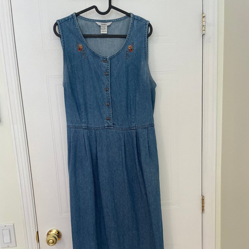 Long denim dress